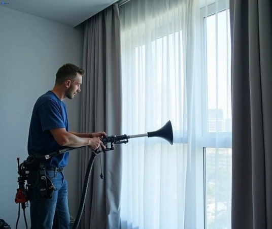 Professional curtain steam cleaning process equipment Matty Curtain Cleaning karalee