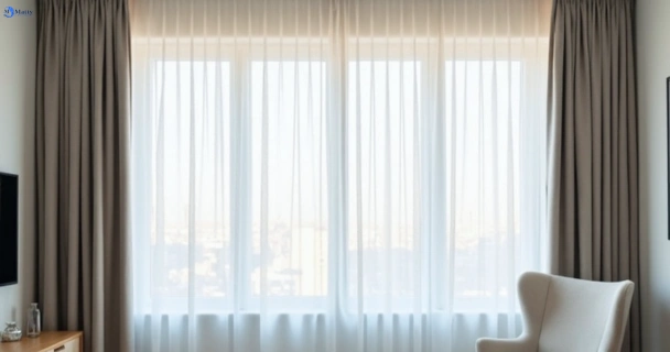 Freshly steam cleaned curtains in karalee QLD