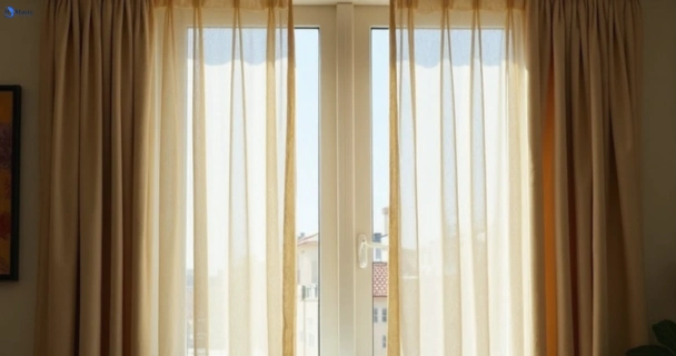 Dusty and dull curtains in karalee before steam cleaning